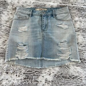 Hollister denim distressed skirt. New. Never been worn.